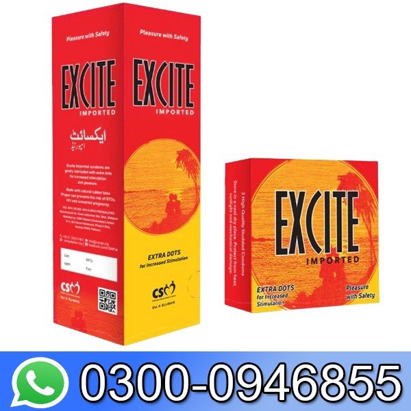 Excite Extra Dotted Imported Condoms In Pakistan