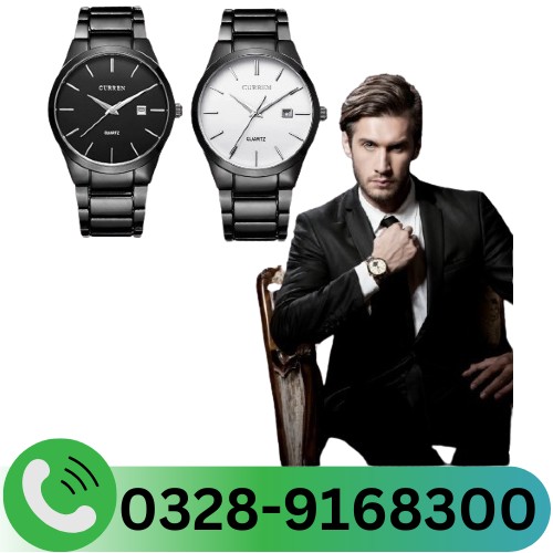 Vigoroso Analog Date Stainless Steel Fashion Luminous Water Resistant Sport Men Watch