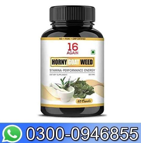 16 Again Horny Goat Weed Capsules In Pakistan