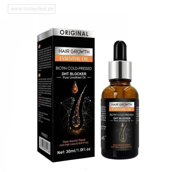 Hair Growth Essential Oil Biotin Cold-Pressed DHT Blocker