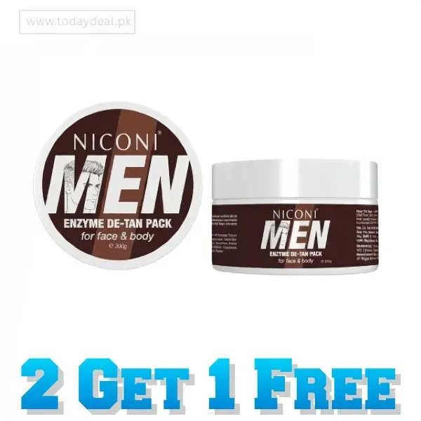Niconi Men Enzyme De Tan Pack For Face & Body 
