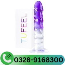 7.8 Inch Dark Purple Clear Textured Dildo To Feel