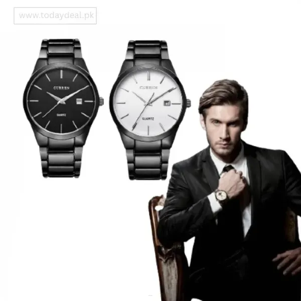 Vigoroso Analog Date Stainless Steel Fashion Luminous Water Resistant Sport Men Watch